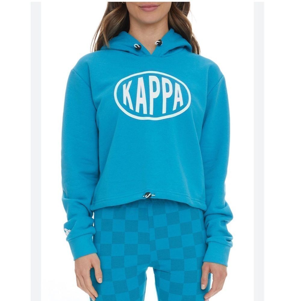 Kappa Pop Elanta Cropped Hoodie in Blue Size XS